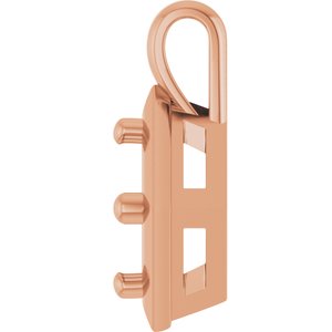 18K Rose Gold 6 mm Cushion Charm/Pendant Mounting – image 6