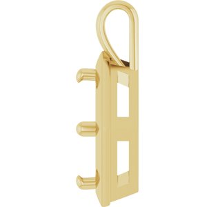 18K Yellow Gold 11 mm Cushion Charm/Pendant Mounting – image 6