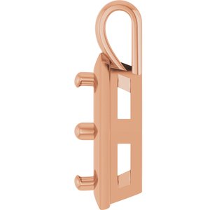 10K Rose Gold 8 mm Cushion Charm/Pendant Mounting – image 6