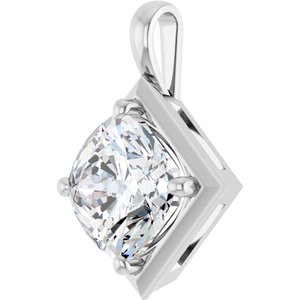 Continuum Sterling Silver 12 mm Cushion Charm/Pendant Mounting – image 3