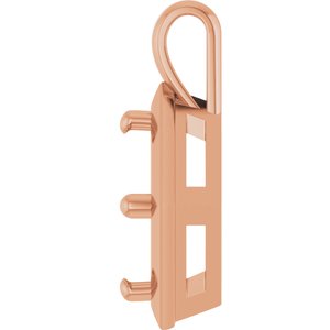 14K Rose Gold 10 mm Cushion Charm/Pendant Mounting – image 6