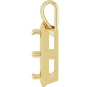 14K Yellow Gold 10 mm Cushion Charm/Pendant Mounting – image 6
