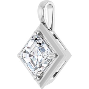 Continuum Sterling Silver 8 mm Asscher Charm/Pendant Mounting – image 3