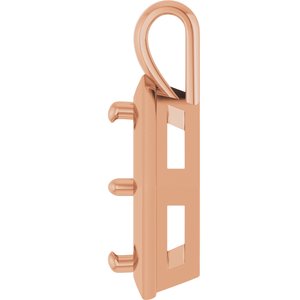 18K Rose Gold 9 mm Asscher Charm/Pendant Mounting – image 6
