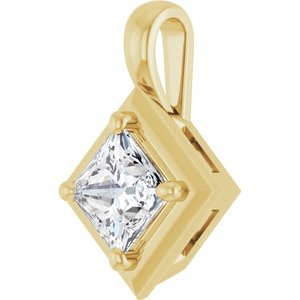 10K Yellow Gold 4.5 mm Square Charm/Pendant Mounting – image 3