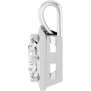 Continuum Sterling Silver 4.5 mm Square Charm/Pendant Mounting – image 5