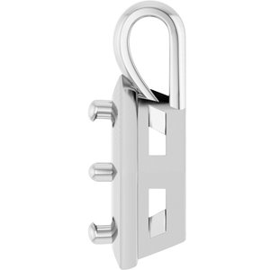 14K X1 White Gold 4.5 mm Square Charm/Pendant Mounting – image 6