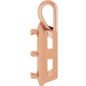 10K Rose Gold 6.5 mm Square Charm/Pendant Mounting – image 6
