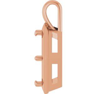 10K Rose Gold 9 mm Square Charm/Pendant Mounting – image 6