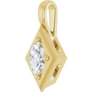 10K Yellow Gold 6x3.5 mm Marquise Charm/Pendant Mounting – image 3