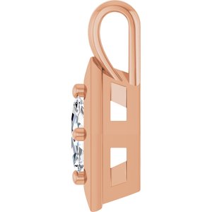 10K Rose Gold 6x3.5 mm Marquise Charm/Pendant Mounting – image 5