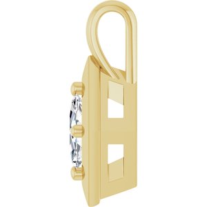 18K Yellow Gold 6x3.5 mm Marquise Charm/Pendant Mounting – image 5