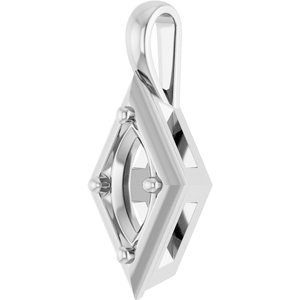 14K White Gold 10x5 mm Marquise Charm/Pendant Mounting – image 4