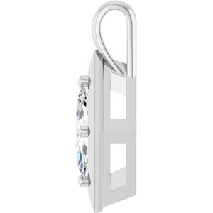 Platinum 10x5 mm Marquise Charm/Pendant Mounting – image 5