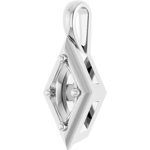 14K X1 White Gold 8x4 mm Marquise Charm/Pendant Mounting – image 4