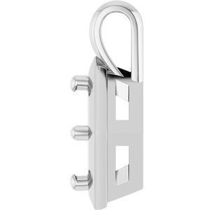 Continuum Sterling Silver 5 mm Square Charm/Pendant Mounting – image 6