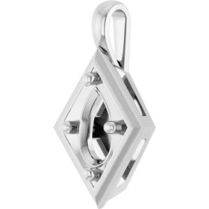 Platinum 8x5 mm Pear Charm/Pendant Mounting – image 4