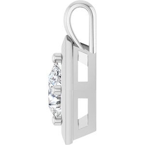 Continuum Sterling Silver 7x5 mm Pear Charm/Pendant Mounting – image 5