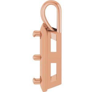 10K Rose Gold 7 mm Square Charm/Pendant Mounting – image 6