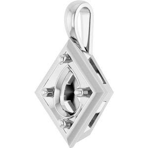 Sterling Silver 8x6 mm Pear Charm/Pendant Mounting – image 4