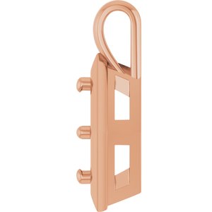 10K Rose Gold 8x6 mm Pear Charm/Pendant Mounting – image 6