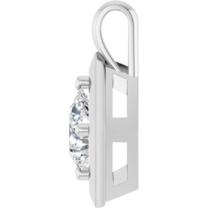 Continuum Sterling Silver 8x6 mm Pear Charm/Pendant Mounting – image 5