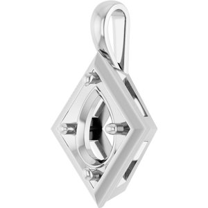 Sterling Silver 10x7 mm Pear Charm/Pendant Mounting – image 4
