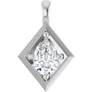 Continuum Sterling Silver 9x6 mm Pear Charm/Pendant Mounting