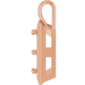 14K Rose Gold 9x6 mm Pear Charm/Pendant Mounting – image 6