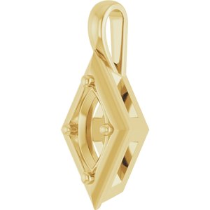 10K Yellow Gold 9x4.5 mm Marquise Charm/Pendant Mounting – image 4