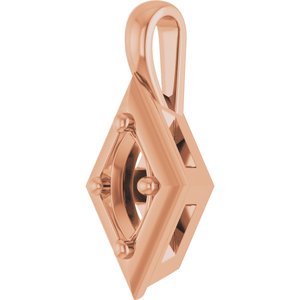 10K Rose Gold 6x3 mm Marquise Charm/Pendant Mounting – image 4