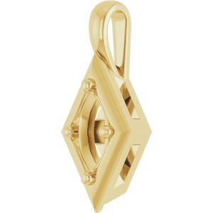 10K Yellow Gold 7x3.5 mm Marquise Charm/Pendant Mounting – image 4