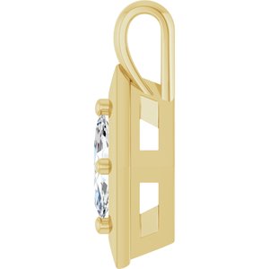 10K Yellow Gold 7x3.5 mm Marquise Charm/Pendant Mounting – image 5