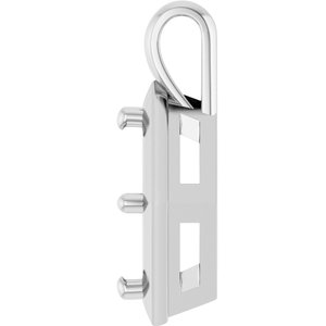 14K White Gold 7.5 mm Square Charm/Pendant Mounting – image 6