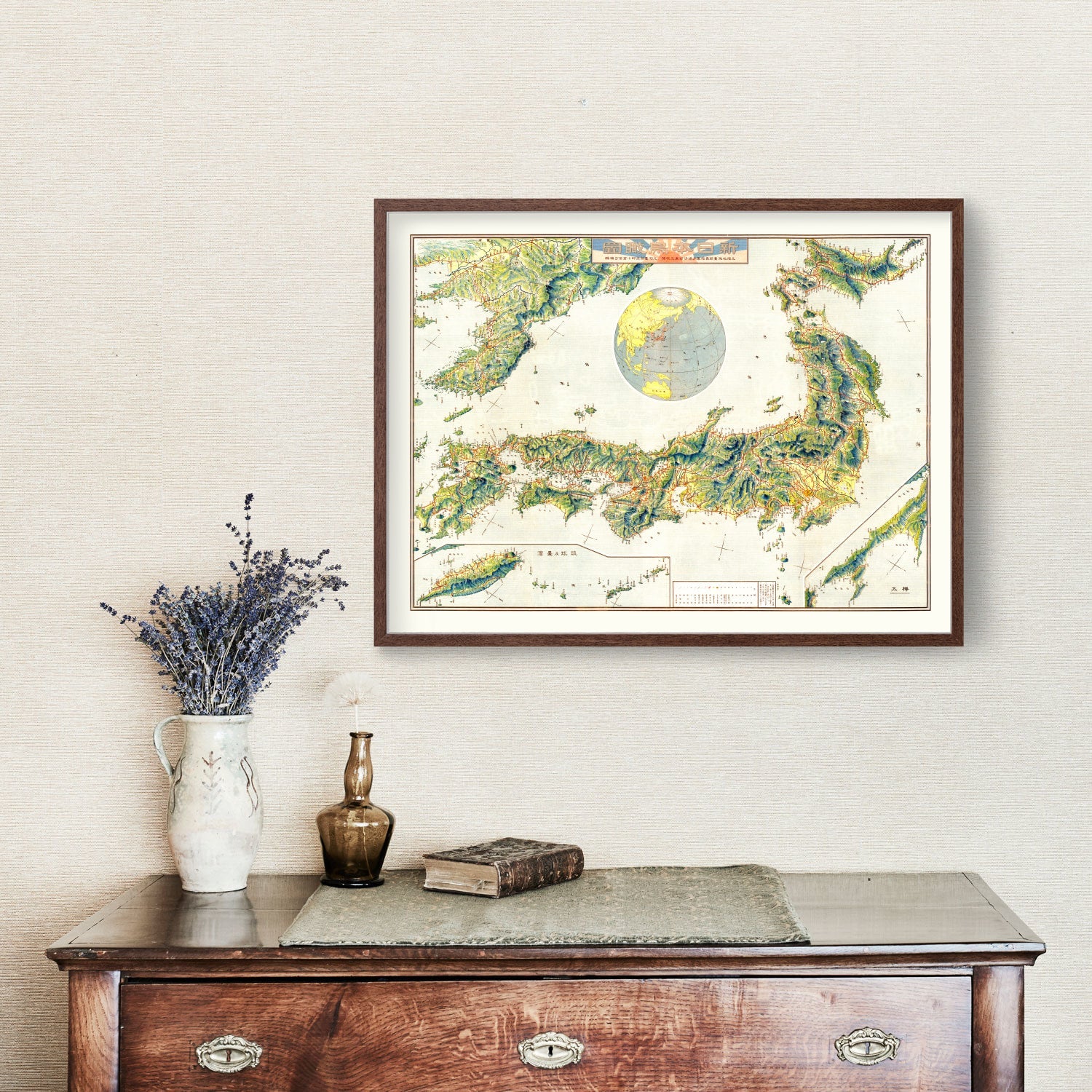 Vintage Map of Japan 1921