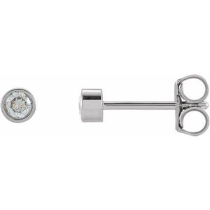 Sterling Silver 1/3 CTW Natural Diamond Micro Bezel-Set Earrings