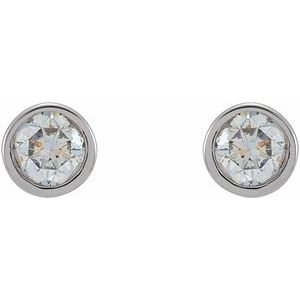 Platinum 1/5 CTW Lab-Grown Diamond Micro Bezel-Set Earrings – image 2