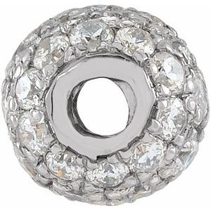 14K White Gold 3 mm 1/8 CTW Natural Diamond Ball Pendant