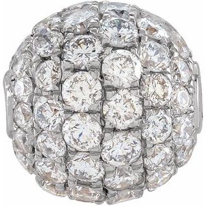 14K White Gold 6 mm 3/8 CTW Natural Diamond Ball Pendant