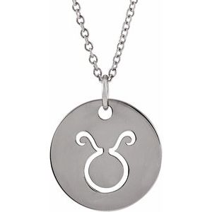 Zodiac Disc Necklace or Charm/Pendant