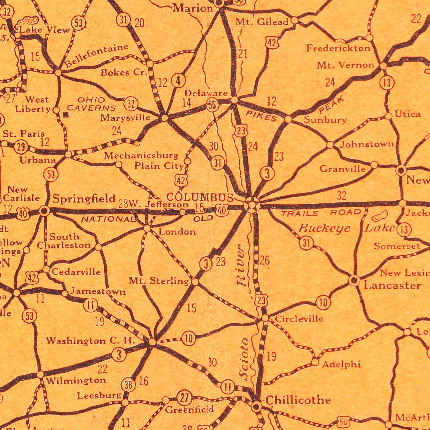 Vintage Map of Kentucky 1925