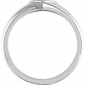 14K White Gold Natural Alexandrite Heart Signet Ring