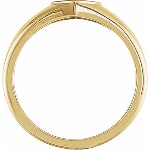 14K Yellow Gold Natural Alexandrite Heart Signet Ring