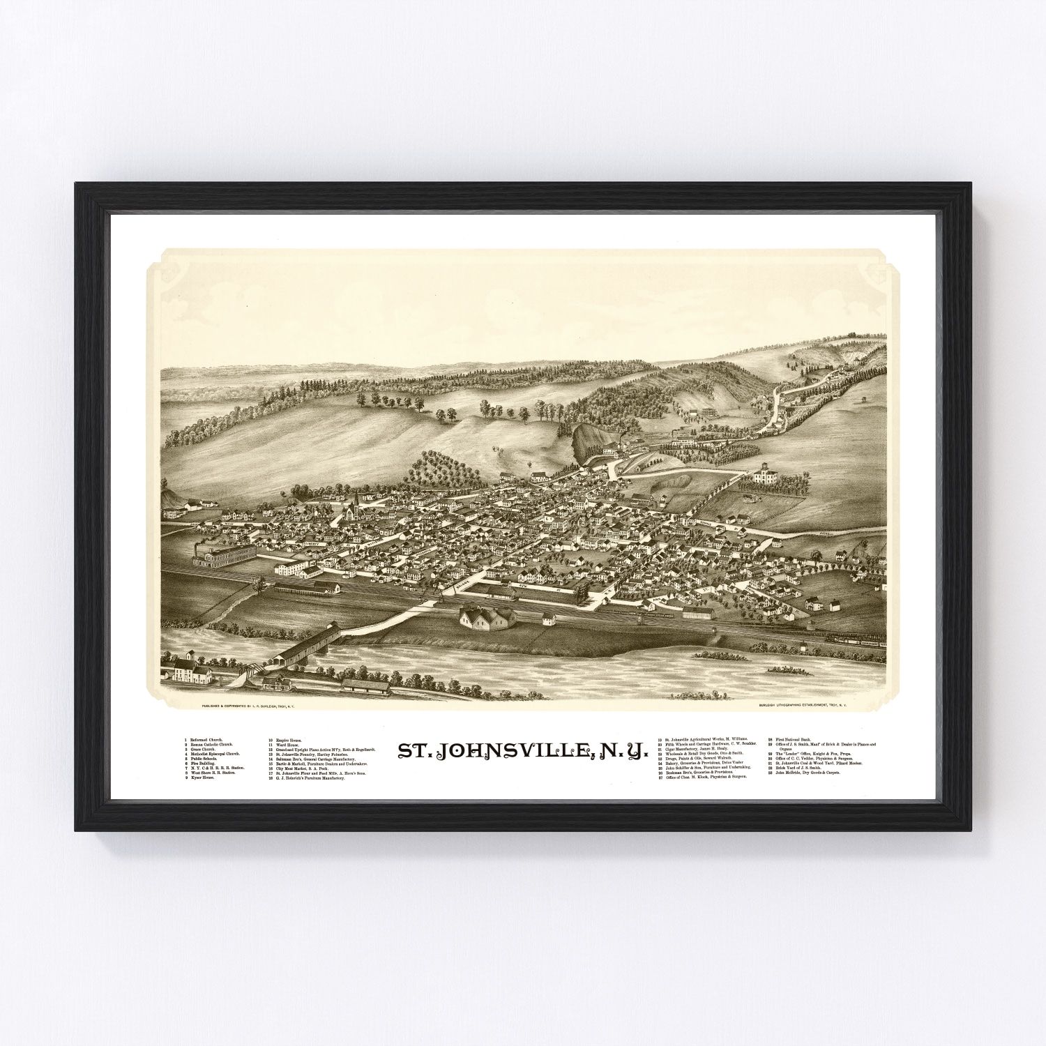 Vintage Map of St. Johnsville, New York 1890