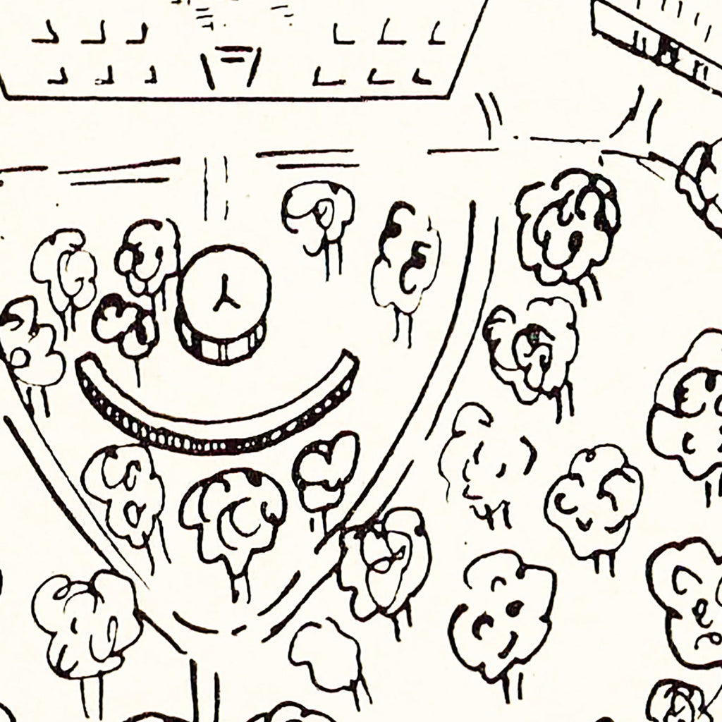 Vintage Map of Wake Forest University, 1937