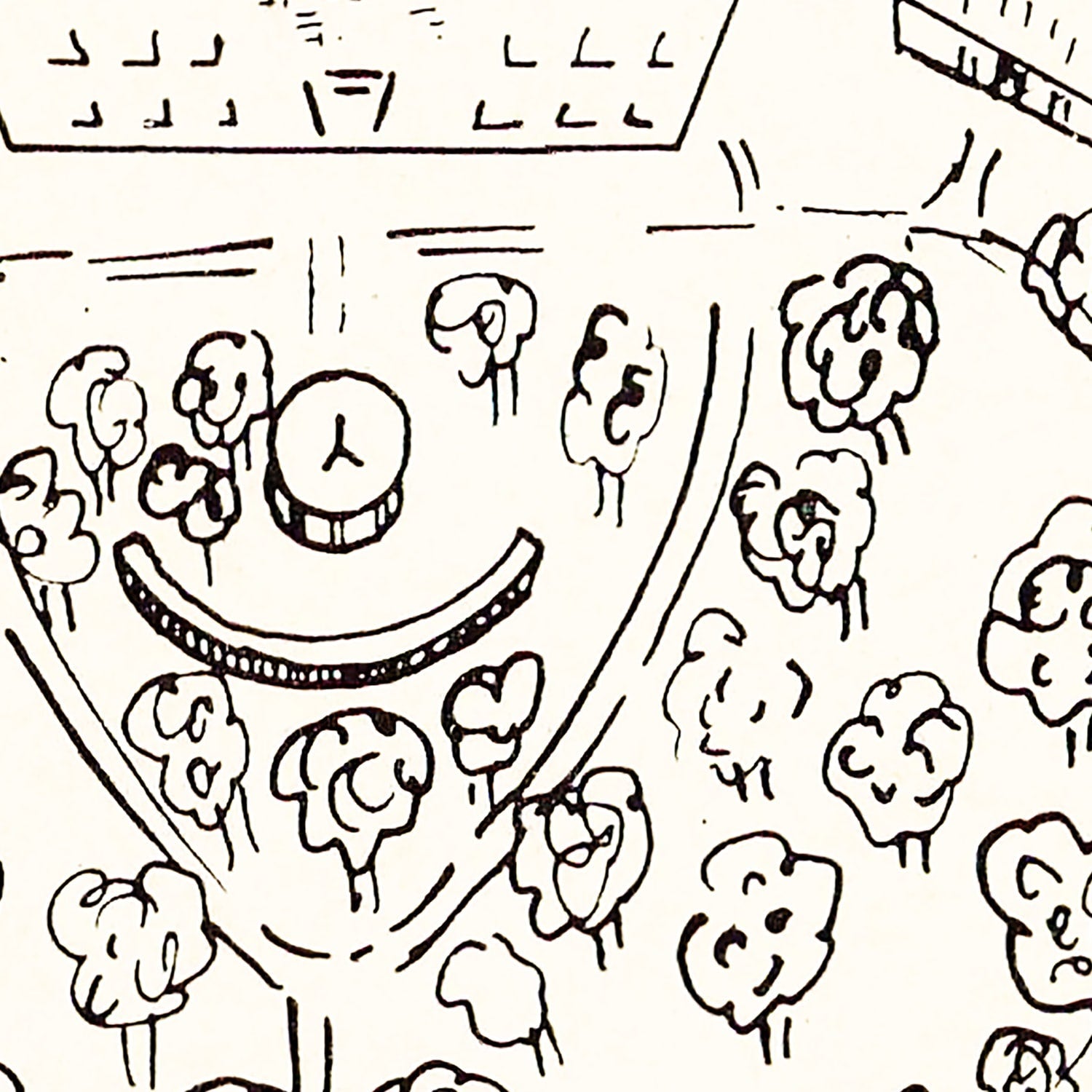 Vintage Map of Wake Forest University, 1937