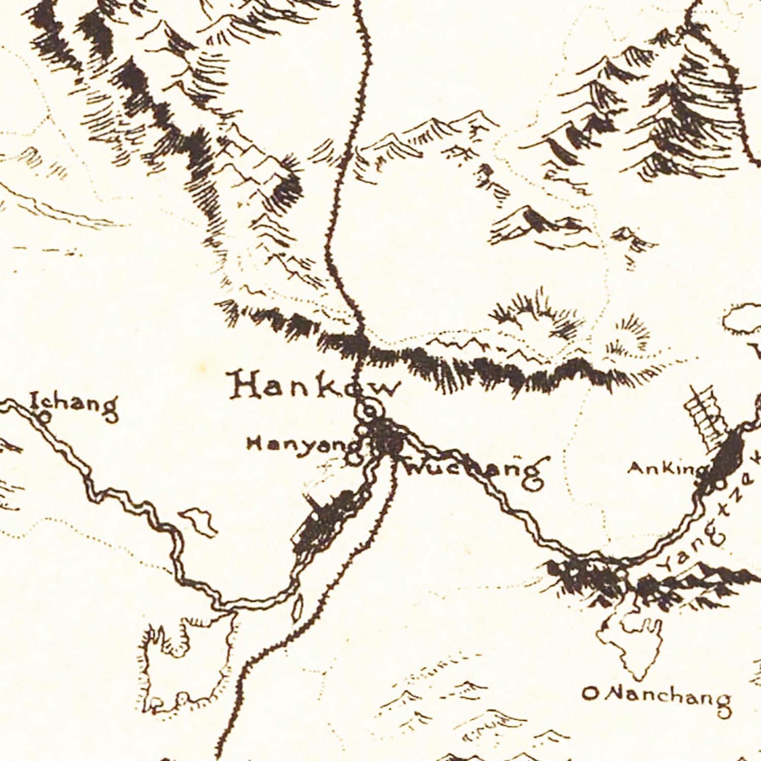 Vintage Map of China 1932