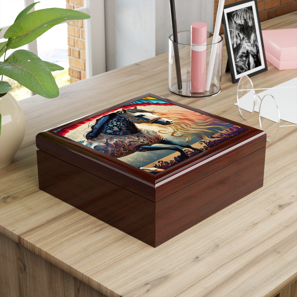 Bejeweled Horse Jewelry Box