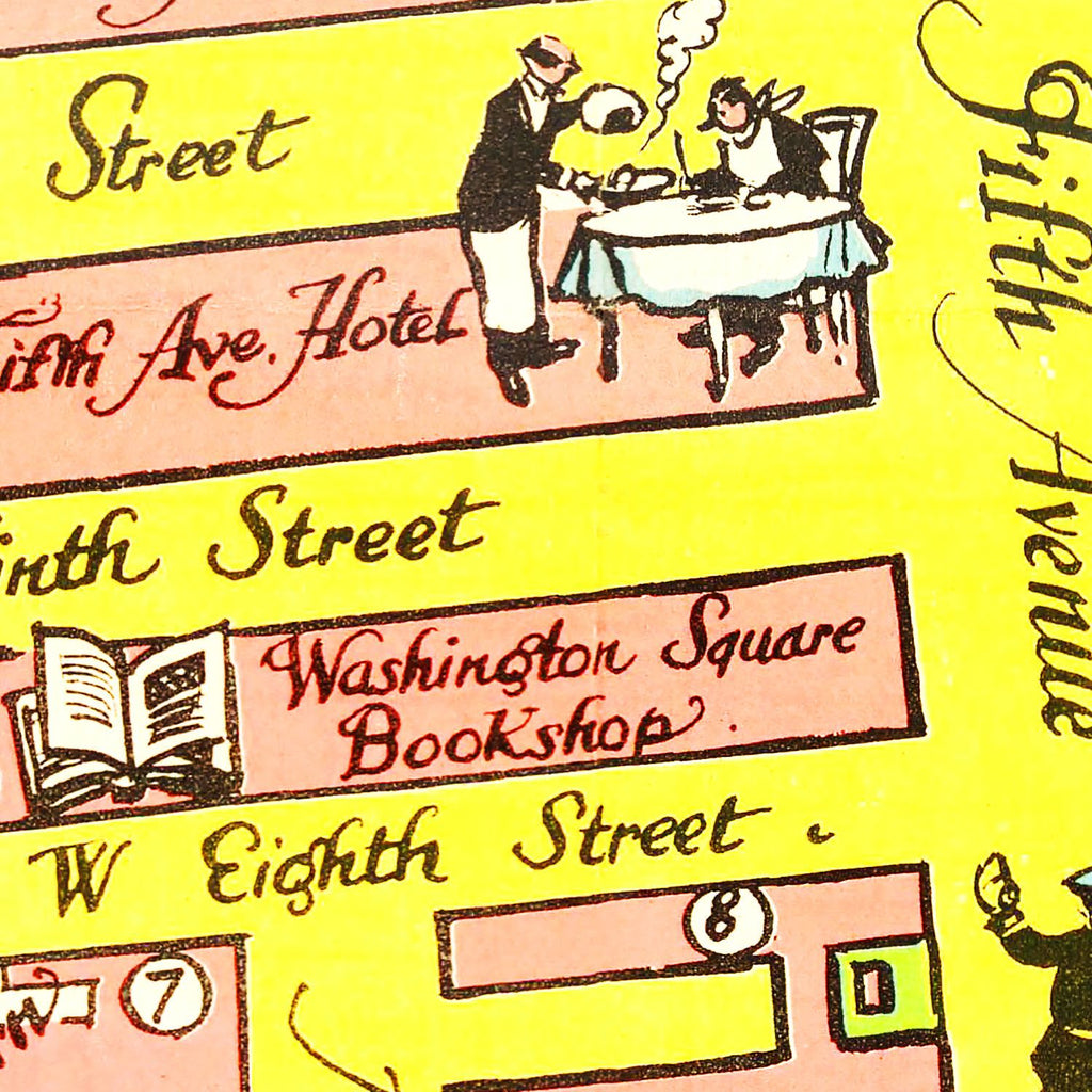 Vintage Map of Greenwich Village, New York 1934