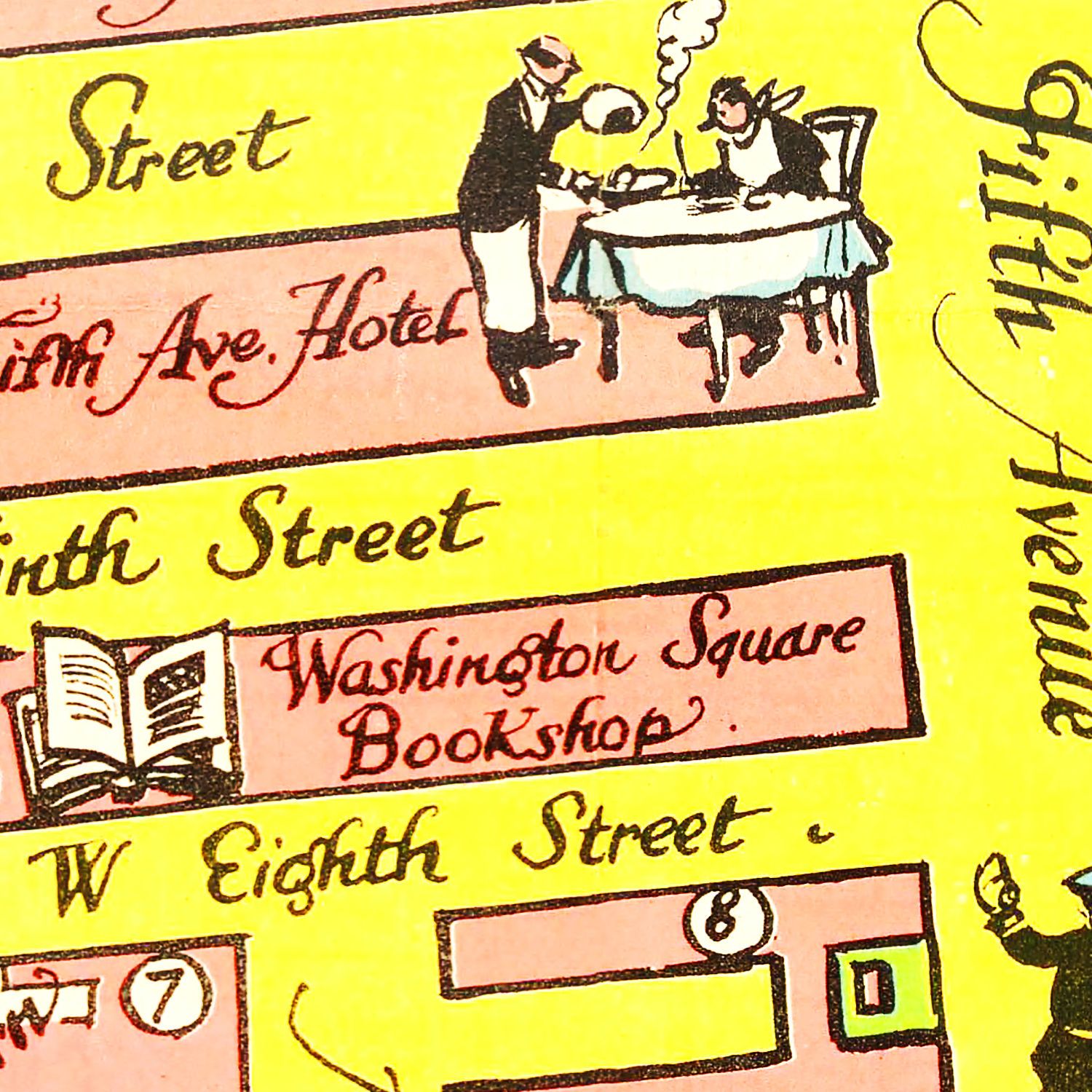 Vintage Map of Greenwich Village, New York 1934